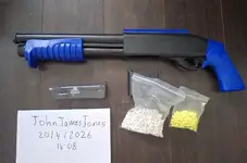 M401 Breacher Pump Action Tactical Shotgun - BLUE