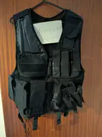 Web-tex cross draw vest black