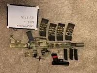 GHK set: M4 Glock Steel green gas & co2 capable.