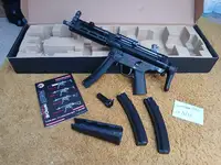 WE Apache mp5 gbbr with 3 mags claw mount and mlok handguard.