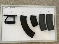 CYMA AK mags, rail mount, G&G AEG m4 Hicaps