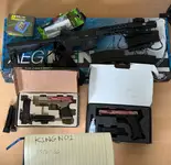 Ultimate Airsoft Starter Bundle – Saigo Kenji AEG + 2x AW Custom GBB Pistols + 5 Mags + Battery & Charger – £300
