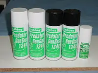 ABBEY AIRSOFT PREDATOR 134a GUN GAS (4 CANS) AND 134a MAINTENANCE GAS