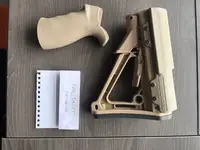 Ergo AEG pistol grip and Magpul CTR stock with cheek risr