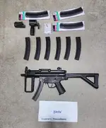 MP5k Cyma Blue Edition, Perun MOSFET + 10 Mags + Battery