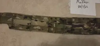 Warrior assault system low profile 2 part belt