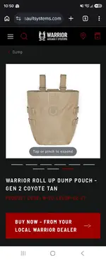 Warrior assault systems coyote tan dump pouche