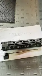 9.5 inches Geissele Ar15 Mlock rail + gas block Sig Gray
