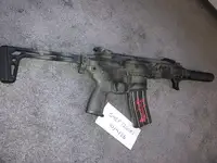 Salvo Precision MCX GBB with folding stock magazine and 3D printed sulencer