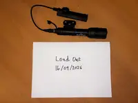 Surefire Genuine Scout Light Pro M640U 1000 Lumen Black Torch w/Surefire UE-SR07-BK Remote Switch Assembly