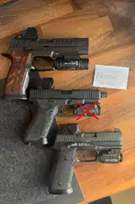 Pistol Torches - Olight PL-3R and BALDR S (Green laser)