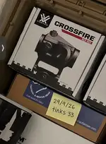 Vortex crossfire comes with everything in brand new condition comes with Royal Mail next day tracked delivery coverd by me