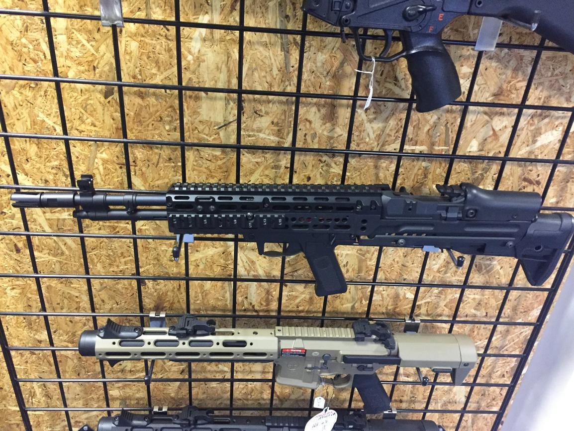 Not mine but spotted in the local shop, bullpup m14 ebr I belive.