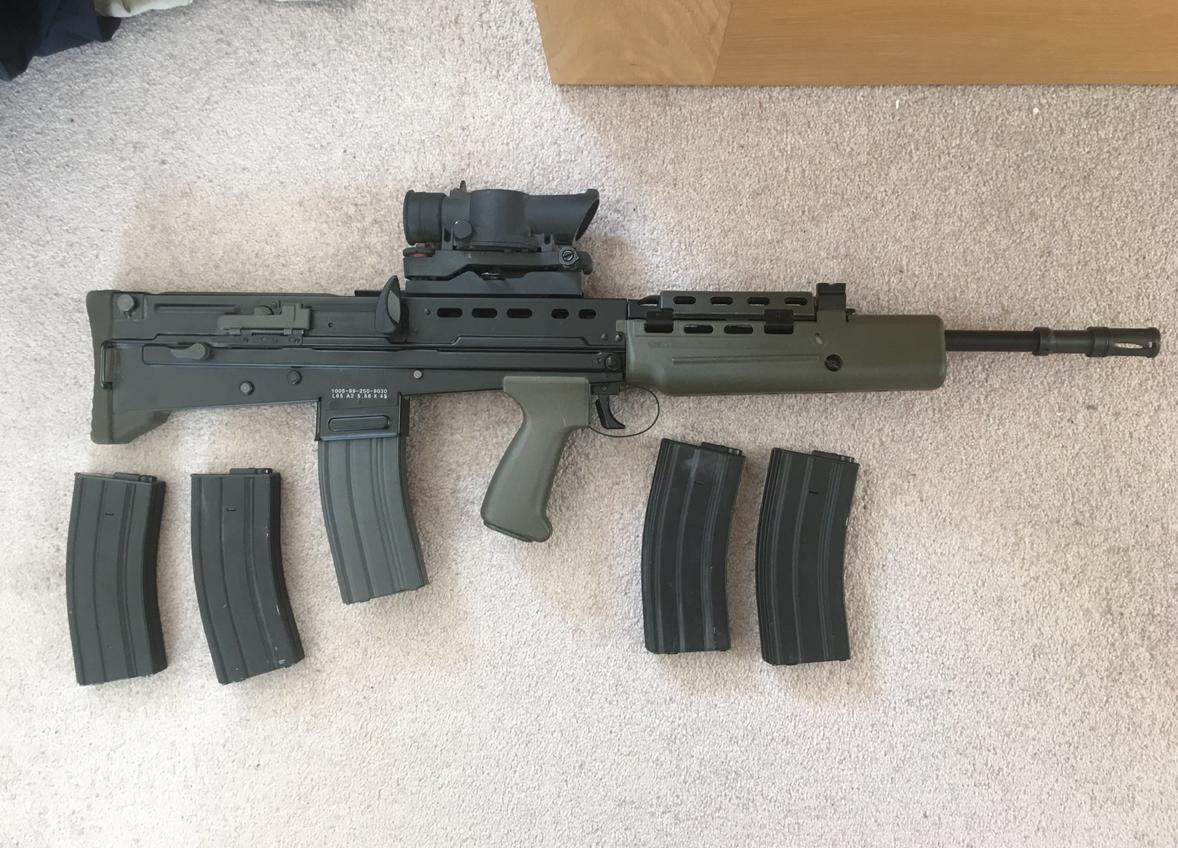 Gandg Sa80 Excellent Condition With Optics And Mid Cap Mags Electric