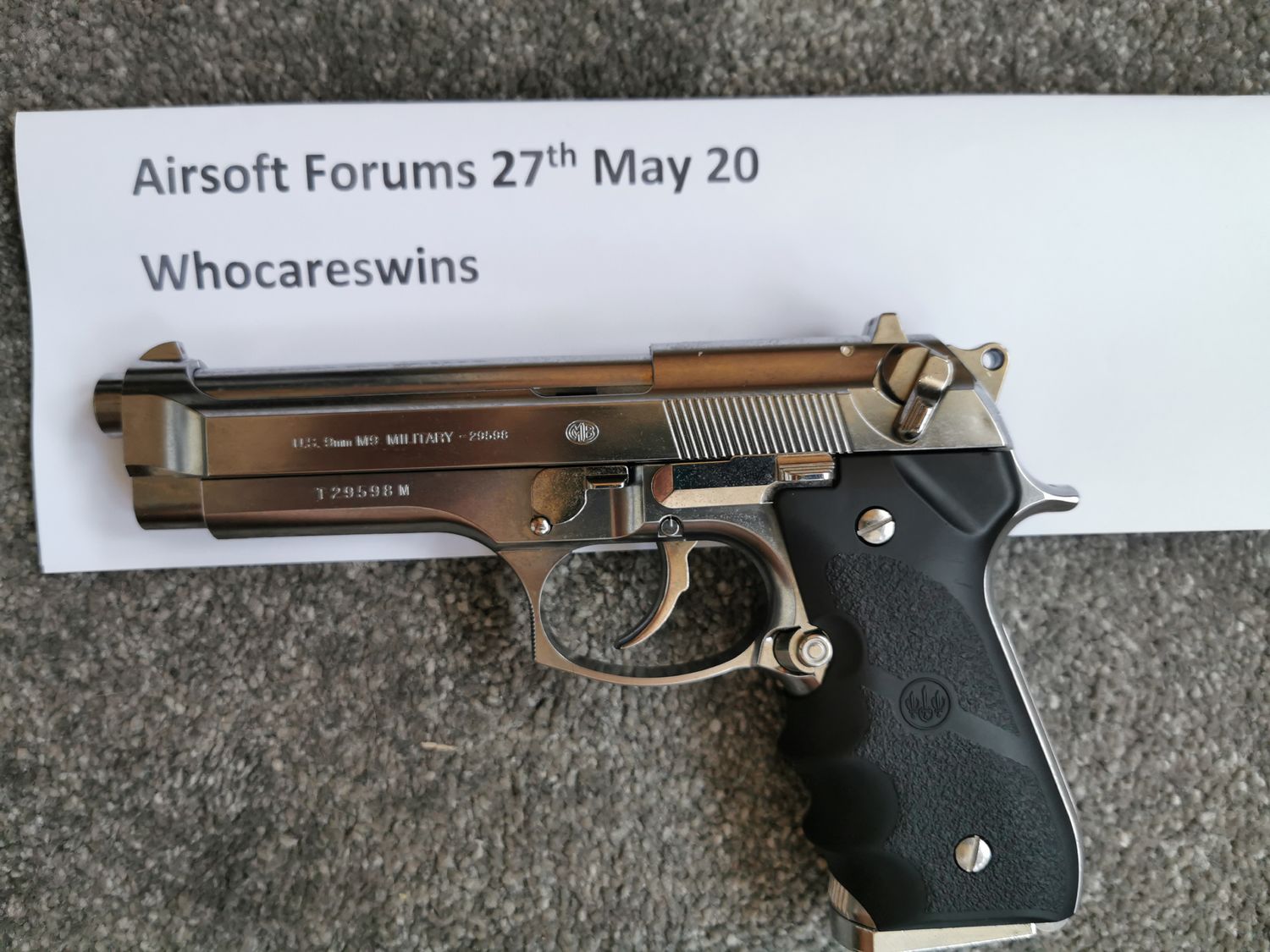 Tokyo Marui M92F Chrome Stainless Gas Pistols Airsoft Forums UK