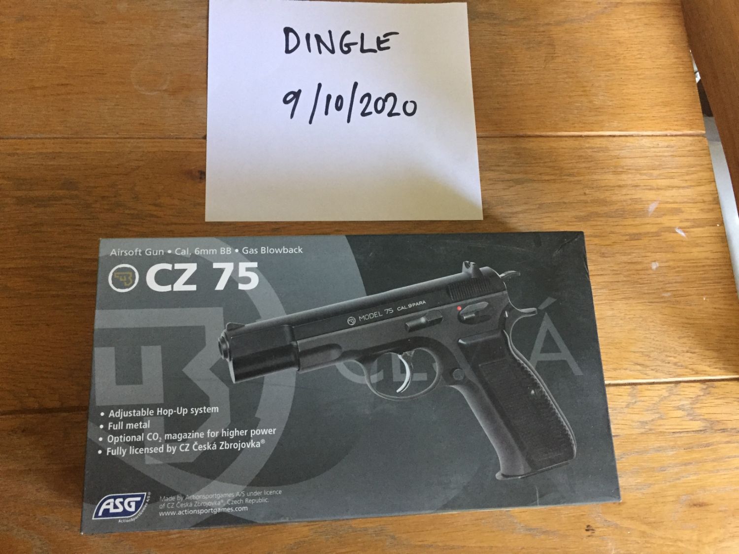 Asg CZ 75 Full Metal Version Airsoft Pistol Black