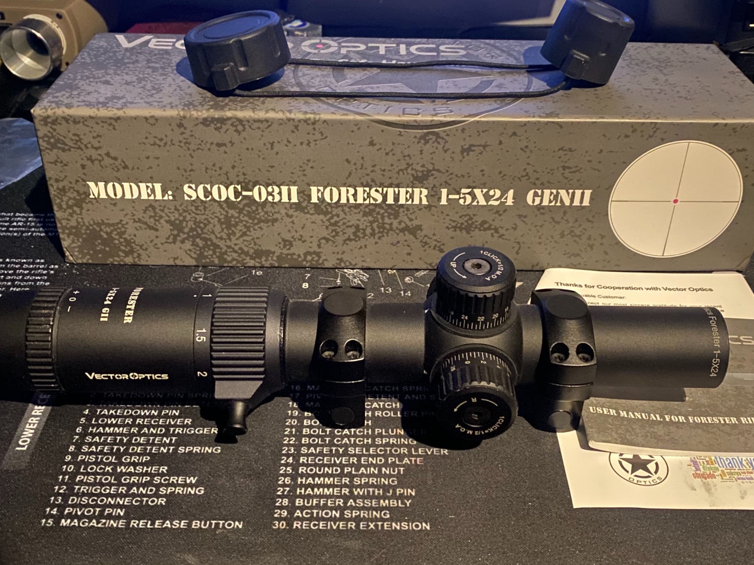 Vector Optics Forester 1-5x24 Gen II short dot - Parts - Airsoft Forums UK