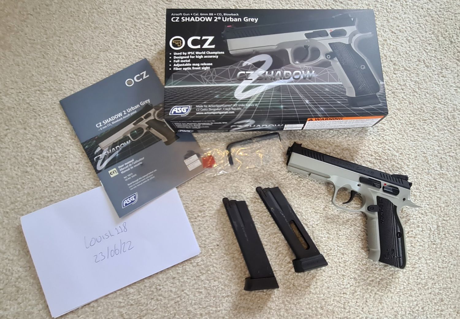 ASG CZ Shadow 2 Urban Grey - Gas Pistols - Airsoft Forums UK