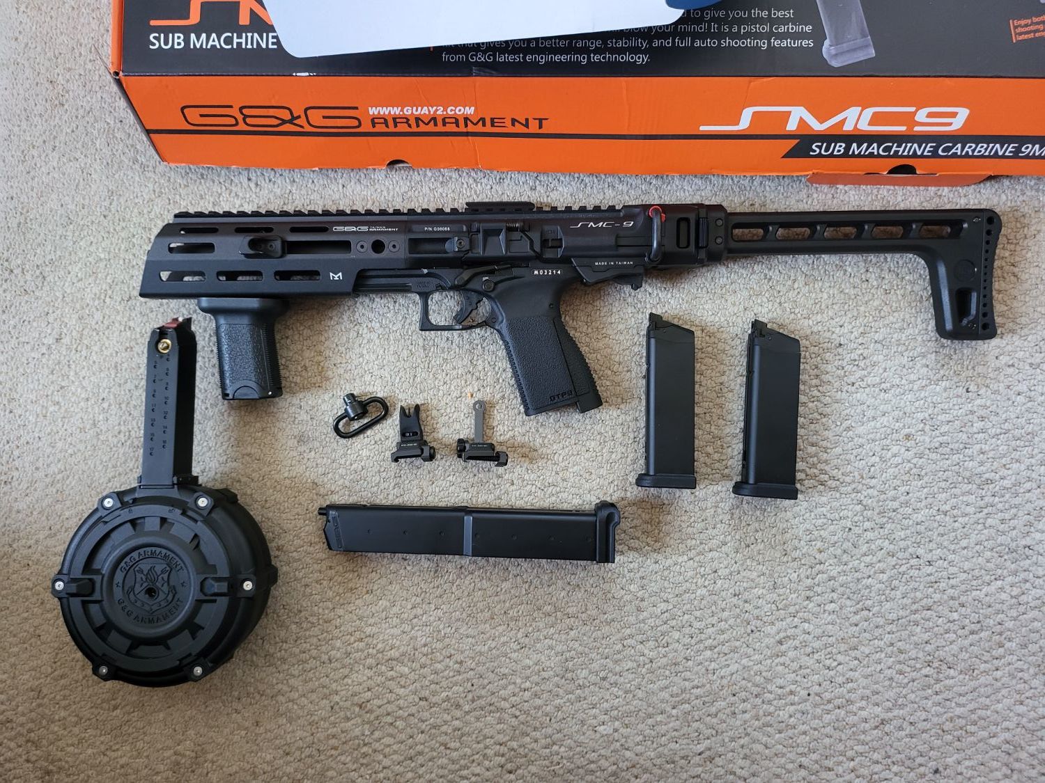 G&G SMC9 Boxed With New Drum Mag - Gas Rifles - Airsoft Forums UK