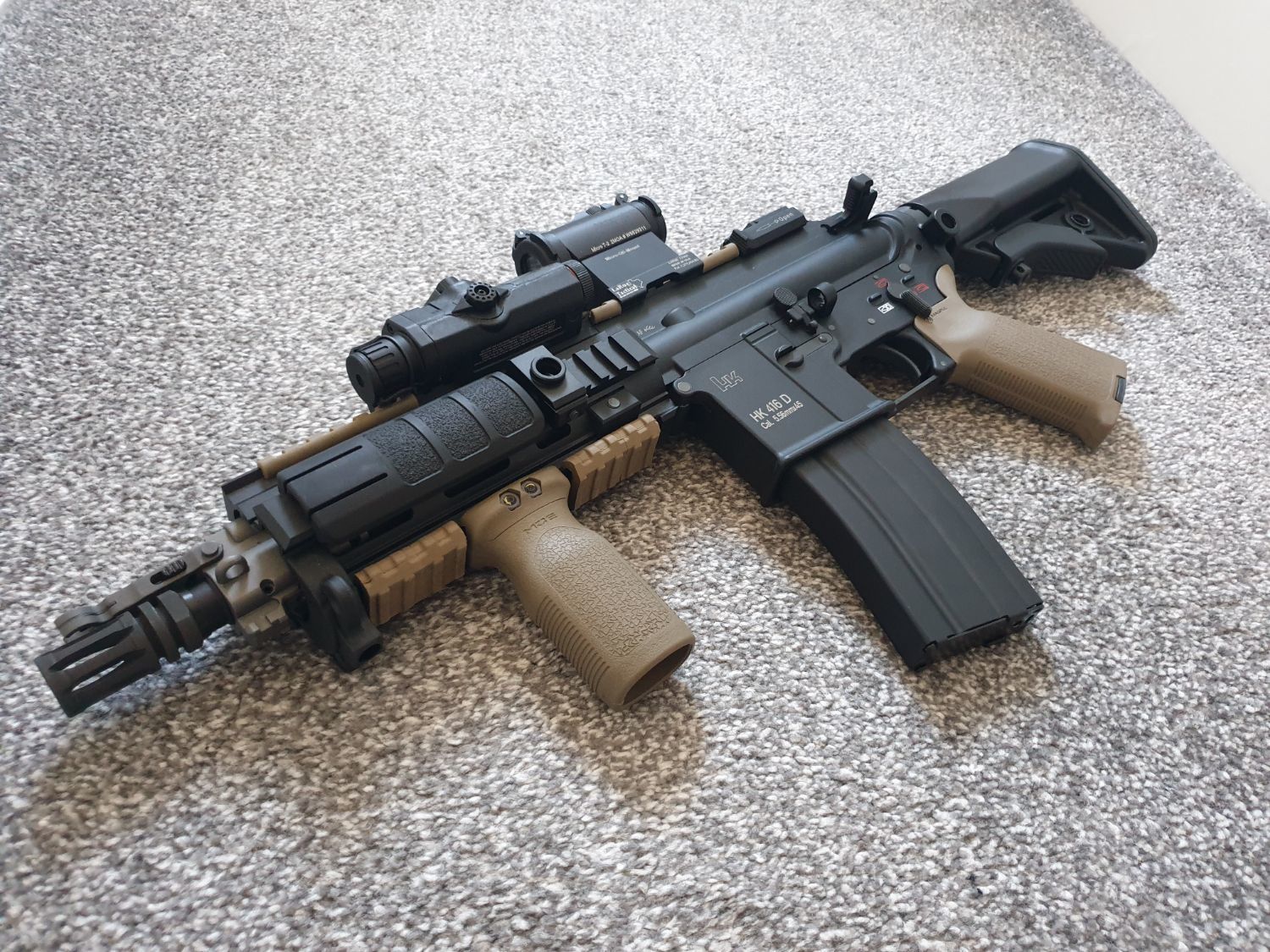 Custom WE HK416c / Baby 416 with 7 magazines, Holy Warrior T2, Element ...
