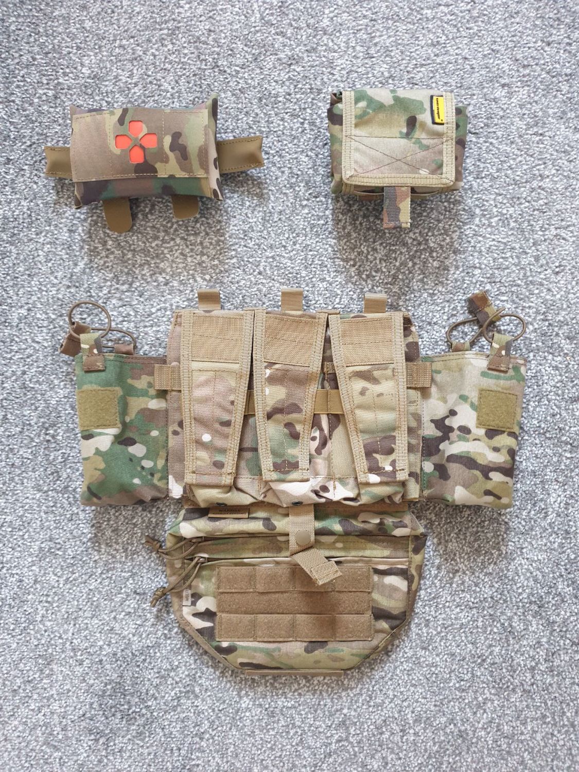 Crye Style M4 Front Flap Set Up With Emerson Wing Pouches, Warrior Drop ...