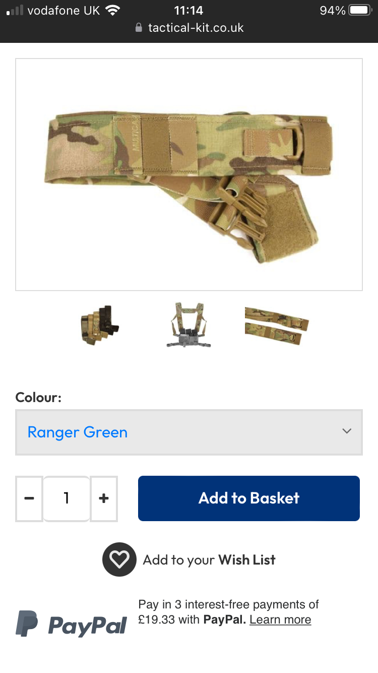 Ranger green spiritus fat straps. - Gear - Airsoft Forums UK