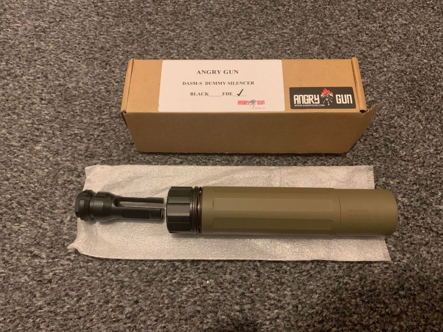 AngryGun DASM-S (Dead Air Sandman S) Dummy Suppressor FDE - Parts