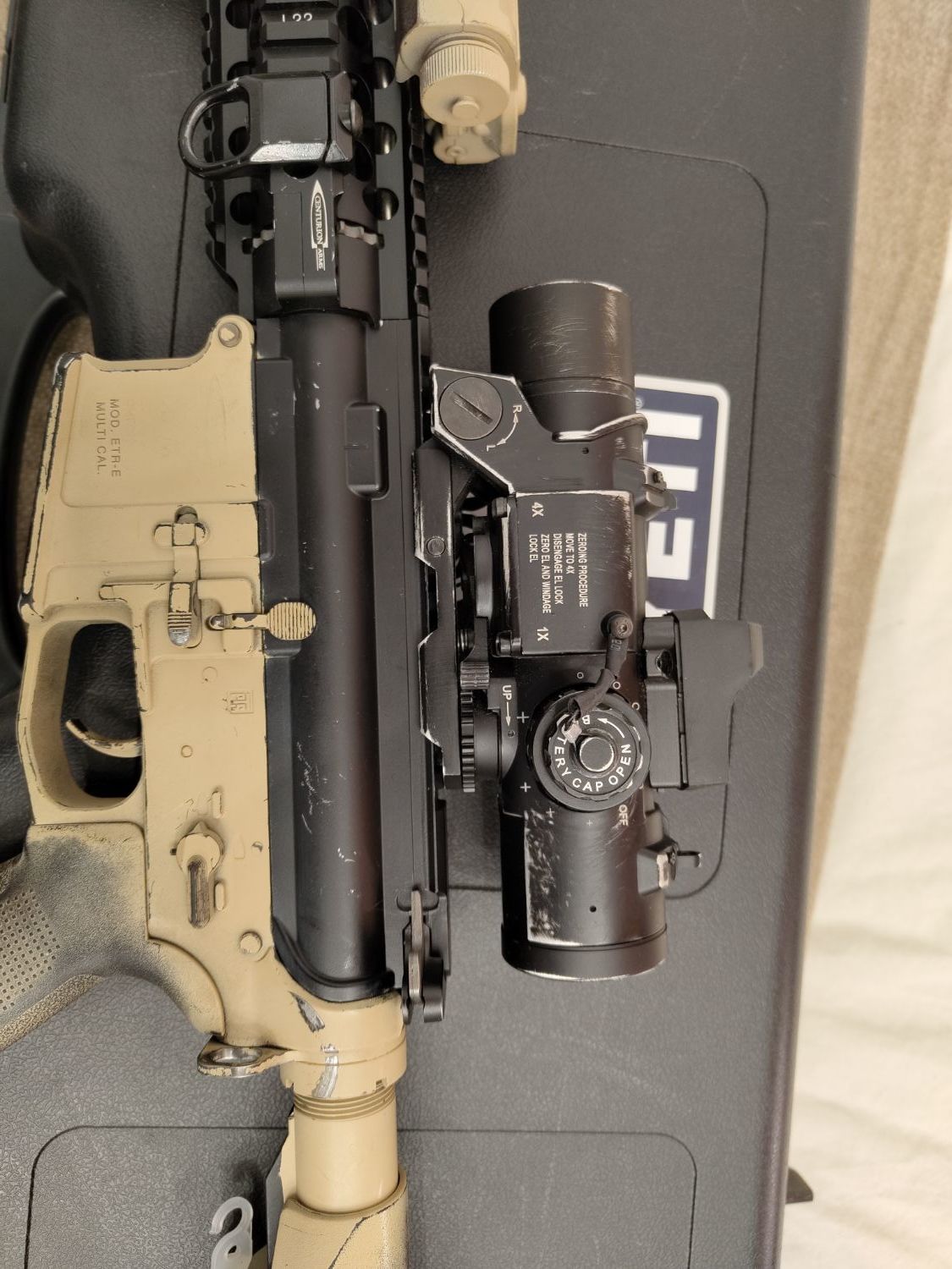 ELCAN Specter 14x DR sight with Red Dot and Killflash Parts