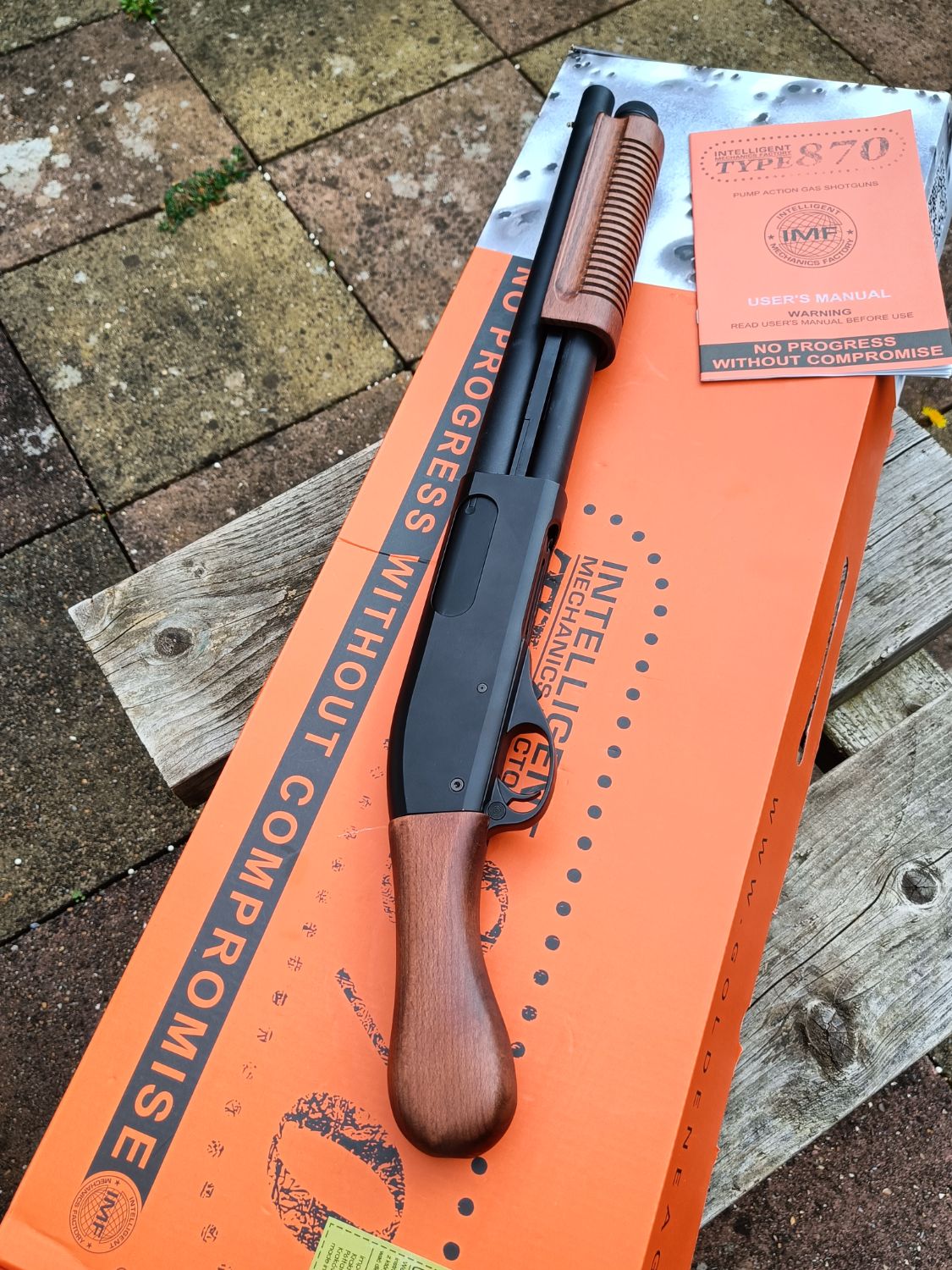 Golden Eagle Type 870 M8877 Real Wood Sawn Off Gas Shotgun Other Gas
