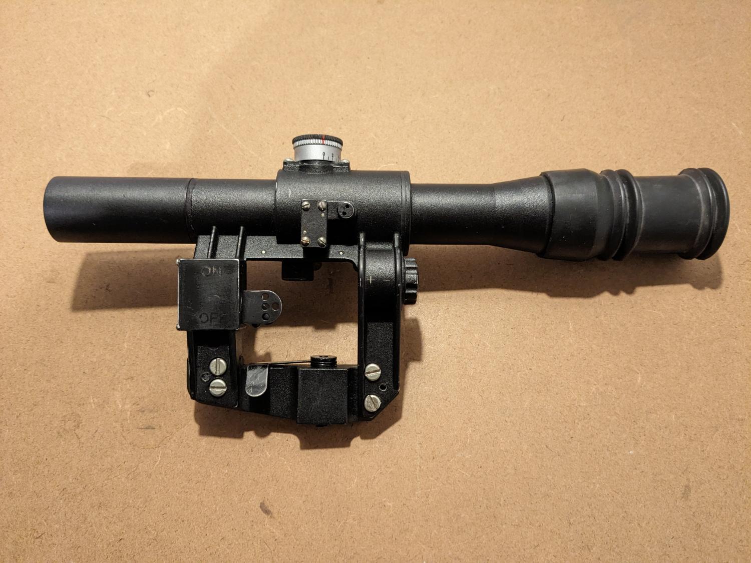 Belarusian BelOMO POSP rifle scope, 4x24 - SVD / Dragunov (AK adapter ...