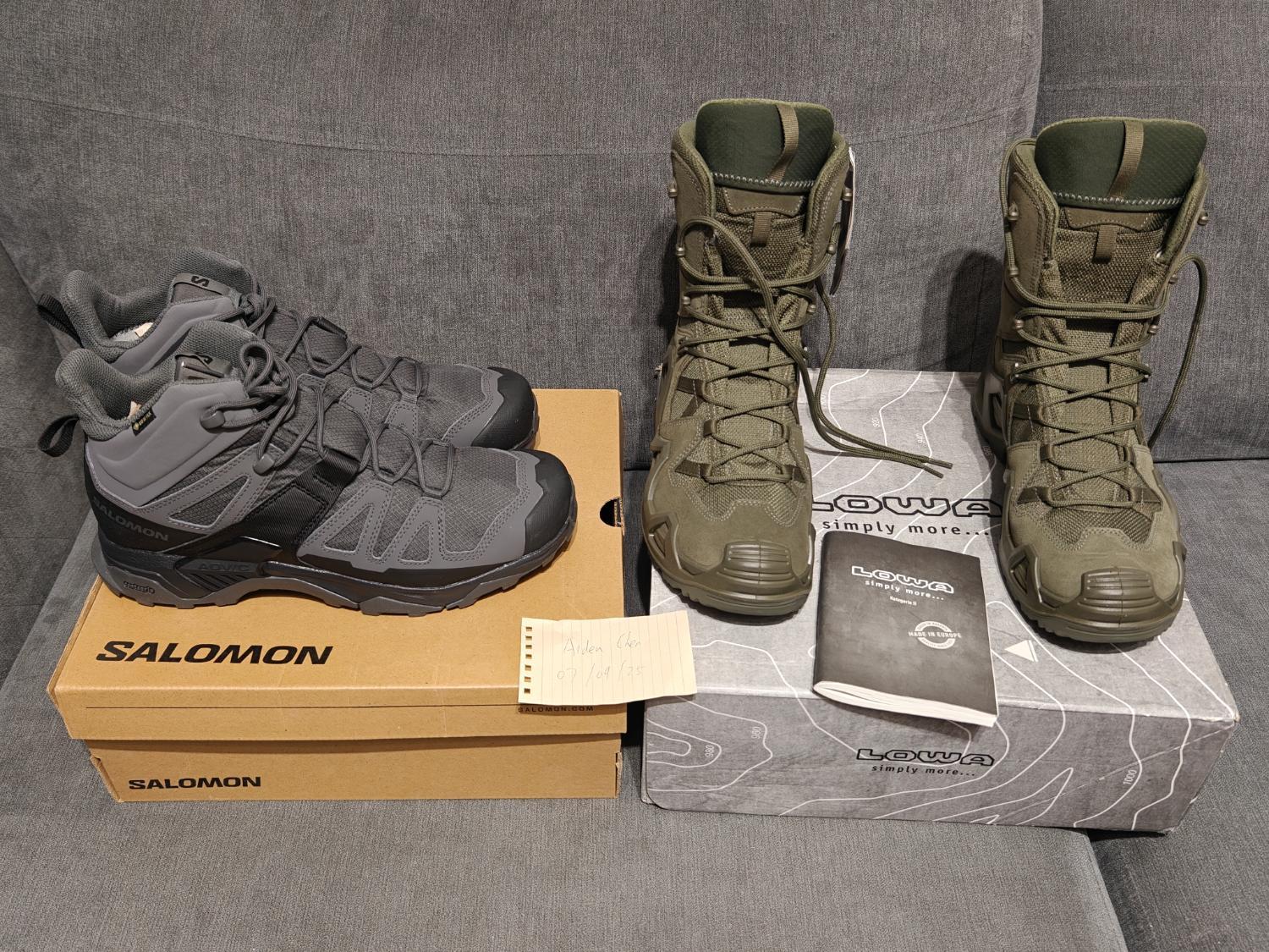More information about "LOWA and Salomon Tactical boots"