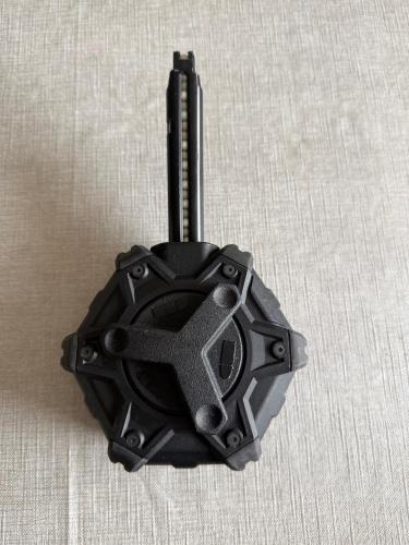More information about "WE Gas Drum Magazine for 17 Series (350 Rounds – Black)"